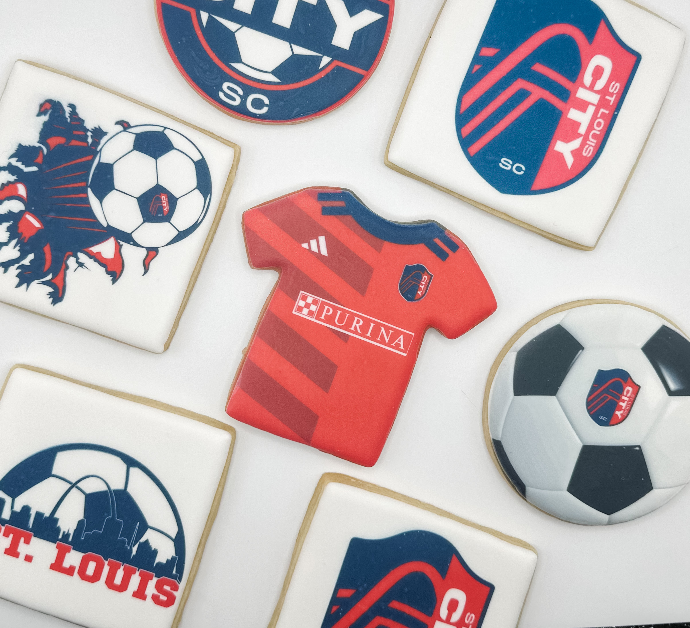 St Louis City Soccer Cookies