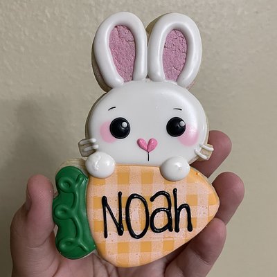Personalized Bunny Cookie