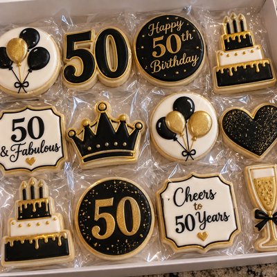 Celebrating 50Th Birthday Party Cookies? 