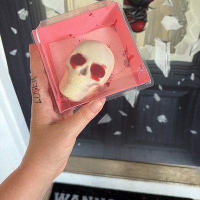 Halloween Chocolate Covered Cheesecake (Strawberry)
