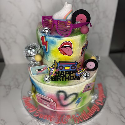 90s/80s Tier Cake 