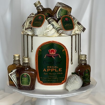Crown Apple Money Drip Cake 