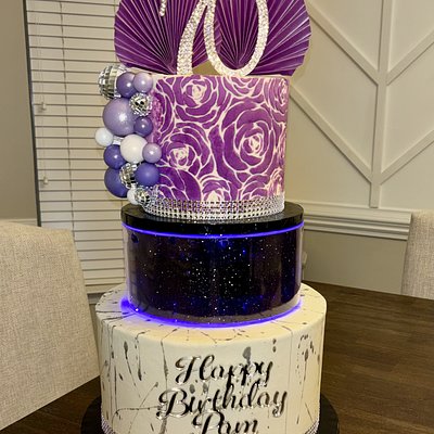 6/10” Tiered Cake (Serves ~50)