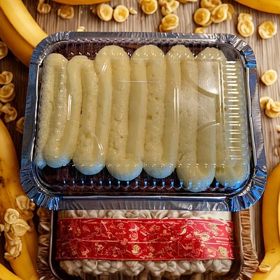 Banana Bread With Nuts And Buttercream