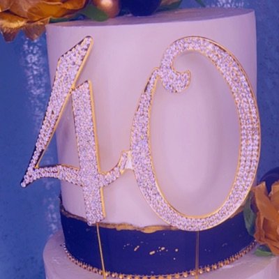 Bling Numbers Or Initial Cake Topper
