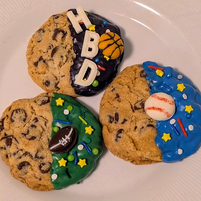 Sports Theme Birthday Cookies 