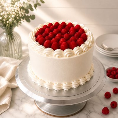 Signature Raspberry White Chocolate Cake