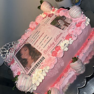 License Plate Cake 