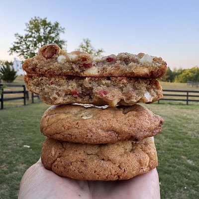 🍓 Sourdough Strawberries & Cream Cookies