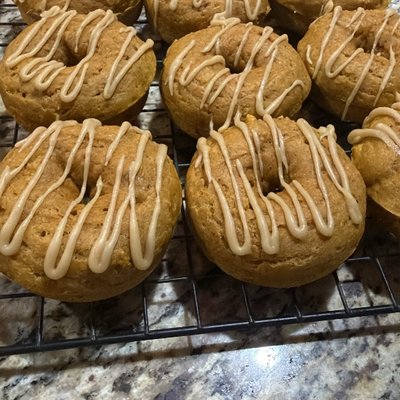 1/2 Dozen Salted caramel Pumpkin Cake Donuts