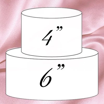 4” & 6” Round Cake (2 Layers 4”, 3 Layers 6”) Up To 16 Servings 