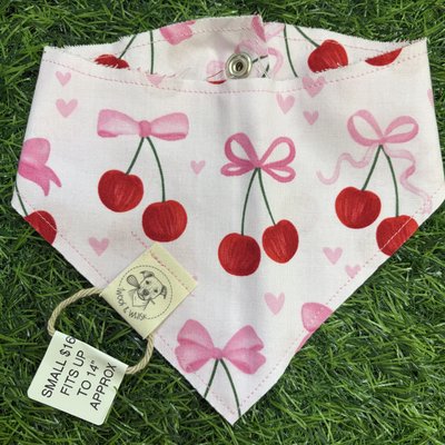 Small Pink Bows & Cherries