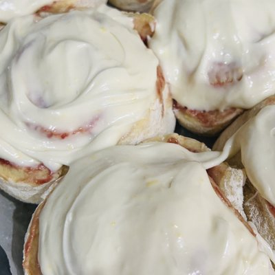 Half Dozen Jumbo Raspberry Lemon Rolls