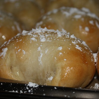 White Chocolate Moon Bun