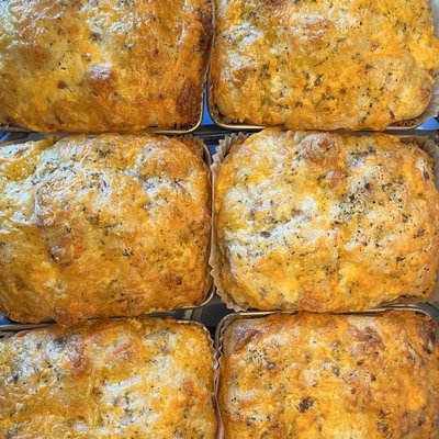 Cheesy Garlic Herb Focaccia, Serves 4-6