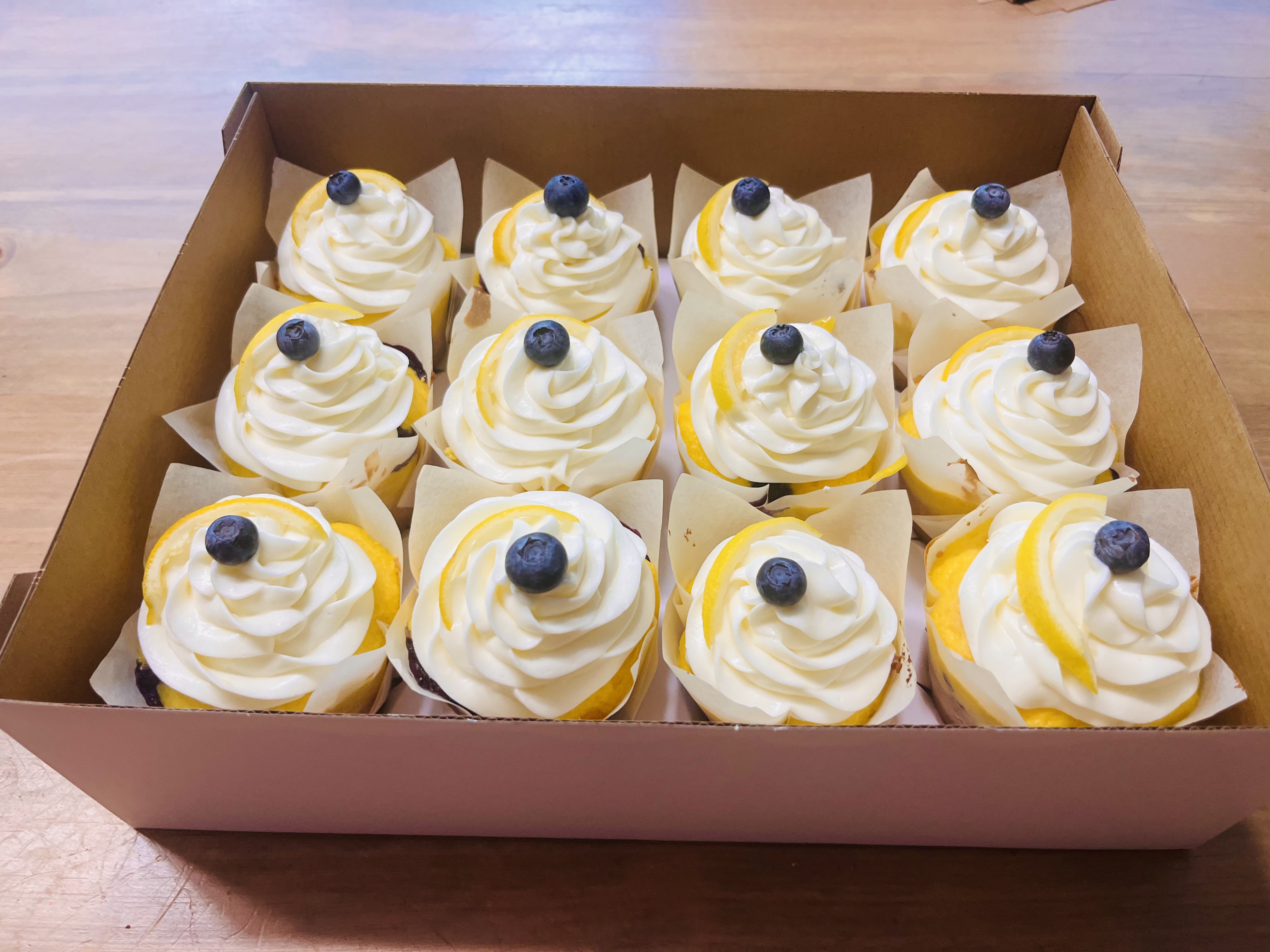 Lemon Blueberry Cupcakes 12 Servings