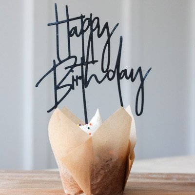 Happy Birthday Wooden Pick