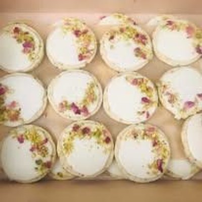 1 Dozen Pistachio Rose Cookies 