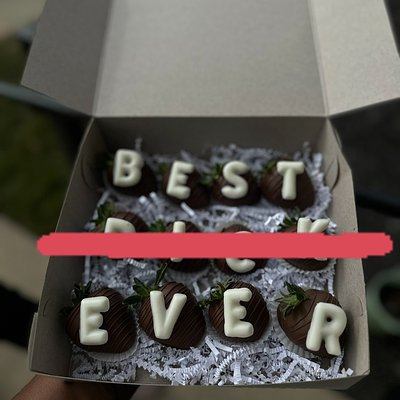 Strawberries + Message 