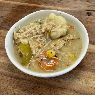 This Week's Soup Chicken & Dumplings 