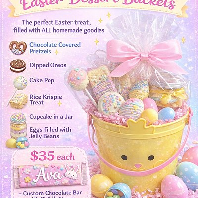 Yellow Easter Dessert Bucket