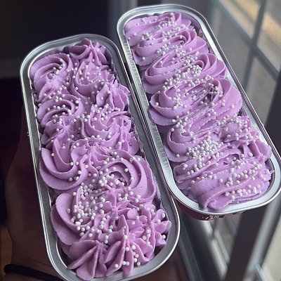 Mini Loaf Cakes W/ Buttercream Frosting