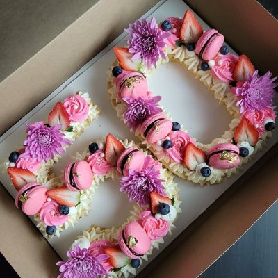 Cream Tart Cake on Half Sheet 