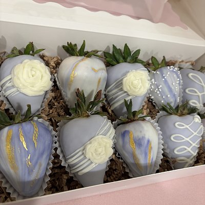 Purple And White Marbled Strawberries 