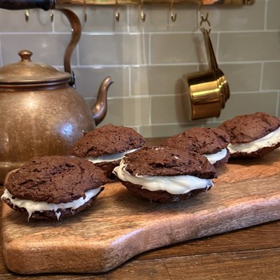 1/2 Dozen Chocolate Whoopie Pie With Vanilla Cream Filling 