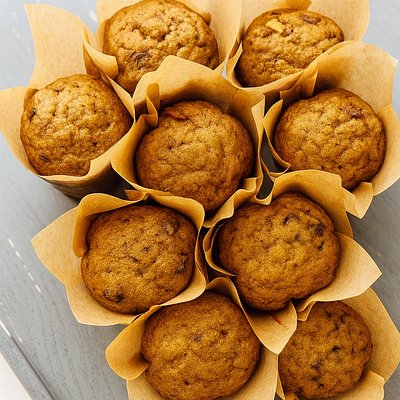 Pumpkin Banana Chip Muffins 