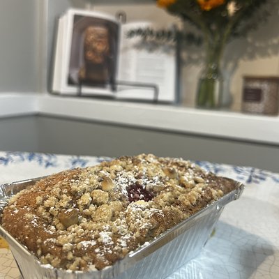 Raspberry White Chocolate Crumb Mini Cake