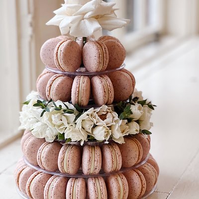 Floral Macaron Tower