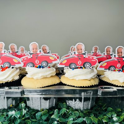 Custom Face Topper cupcakes