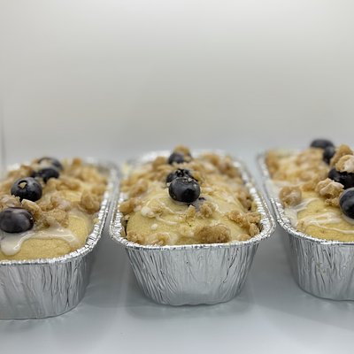 Blueberry Cream Cheese Crumble Mini Loaf