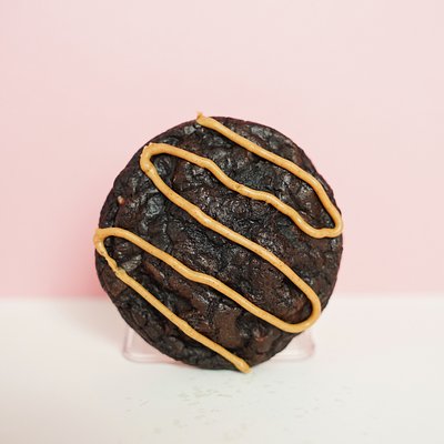 Triple black cookie stuffed with Reese cups