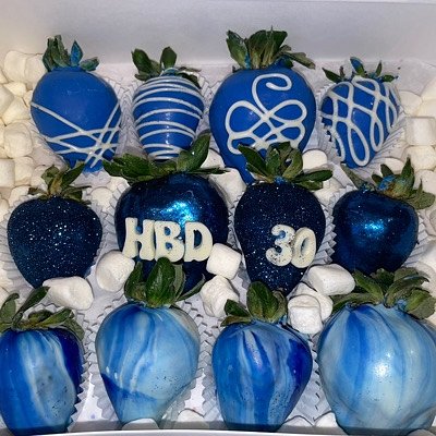 Colored Chocolate Covered Strawberries (2-3 colors)