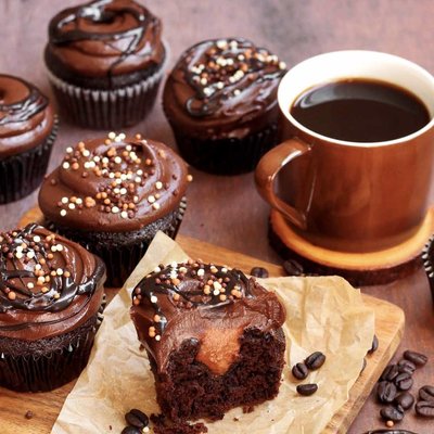 Mocha Filled Cupcakes 