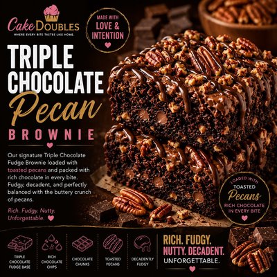 Triple Chocolate Fudge W/ Pecans
