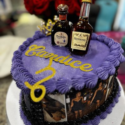 Picture Heart Cake WITH Bottles 