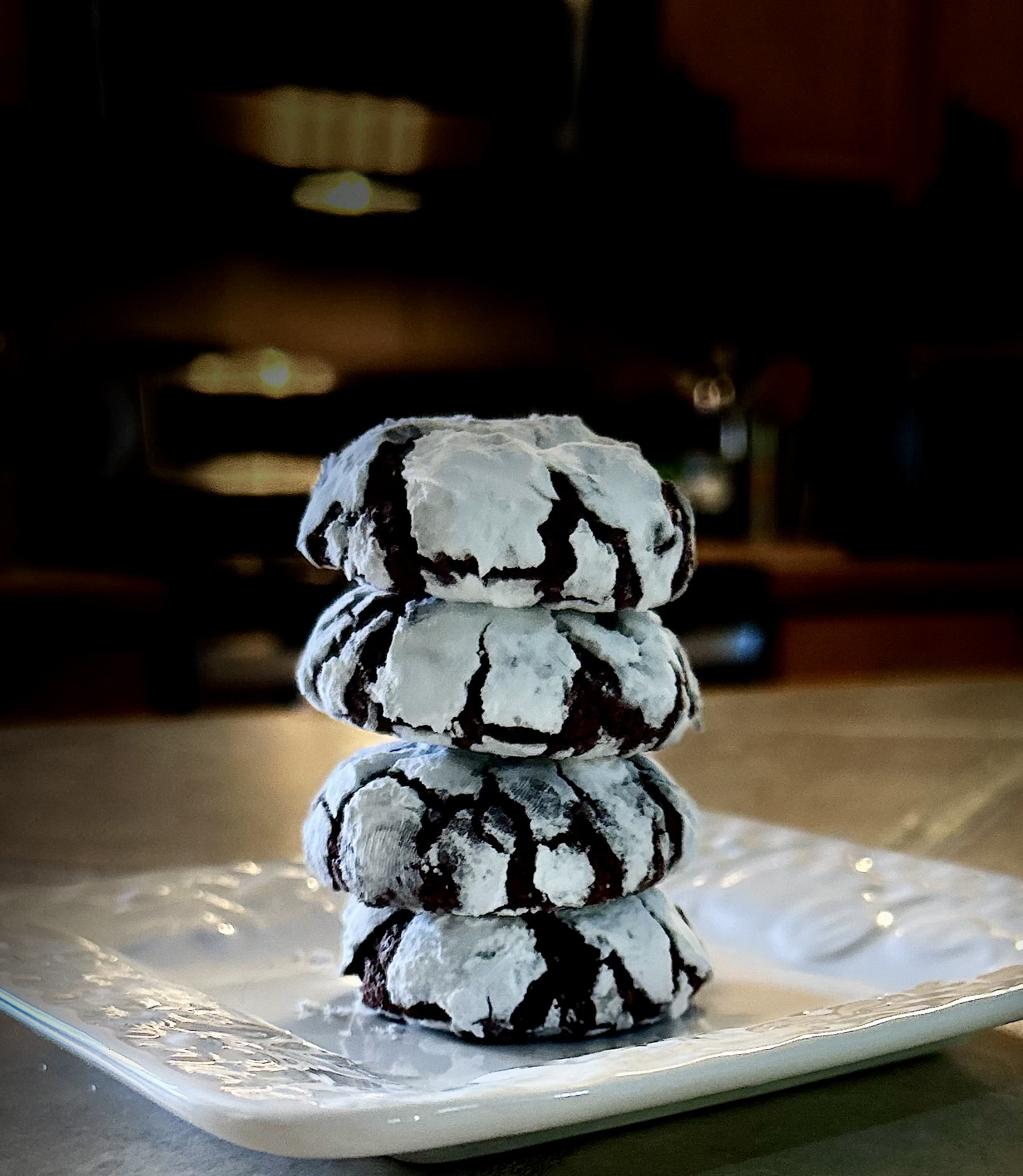 Red Velvet Crinkle Cookies