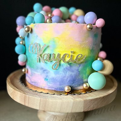 9” Cake, Approximately 30-60 servings 