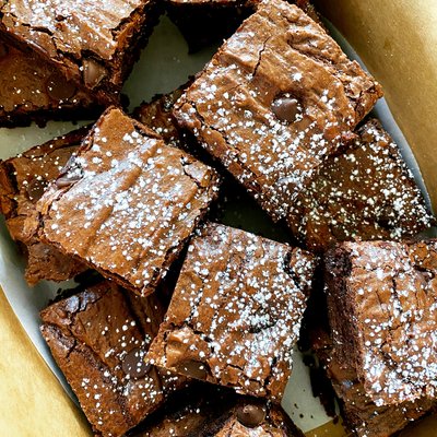 Double Chocolate Fudgy Sourdough Brownies 