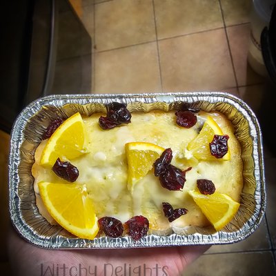 Mini Orange Cranberry Sourdough Cake Loaf