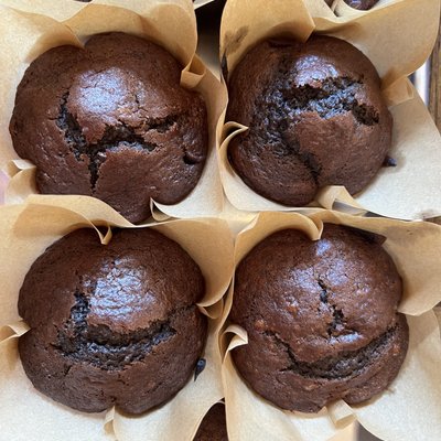 Double Chocolate Banana Sourdough Muffins (4-Pack) 双巧香蕉酸种马芬
