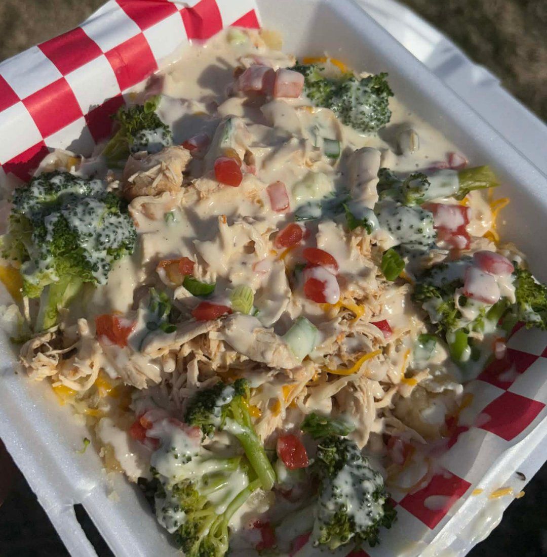Chicken 🍗 Alfredo Loaded Potato 