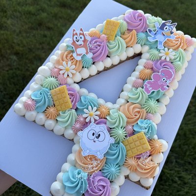 Large Single Number Or Letter Cookie Cake 