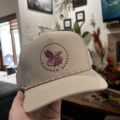 Tan & Red Logo Hat