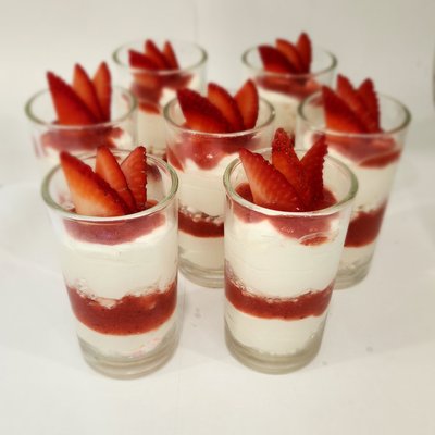 Strawberry Meringue Cups