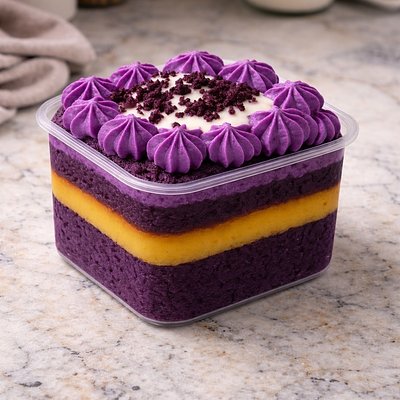 Ube Flan Cake - 3” Square