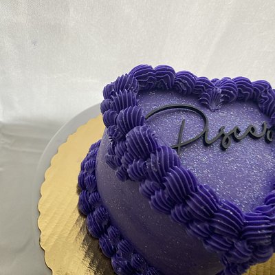 Purple Shape Heart Cake  💜 6”  